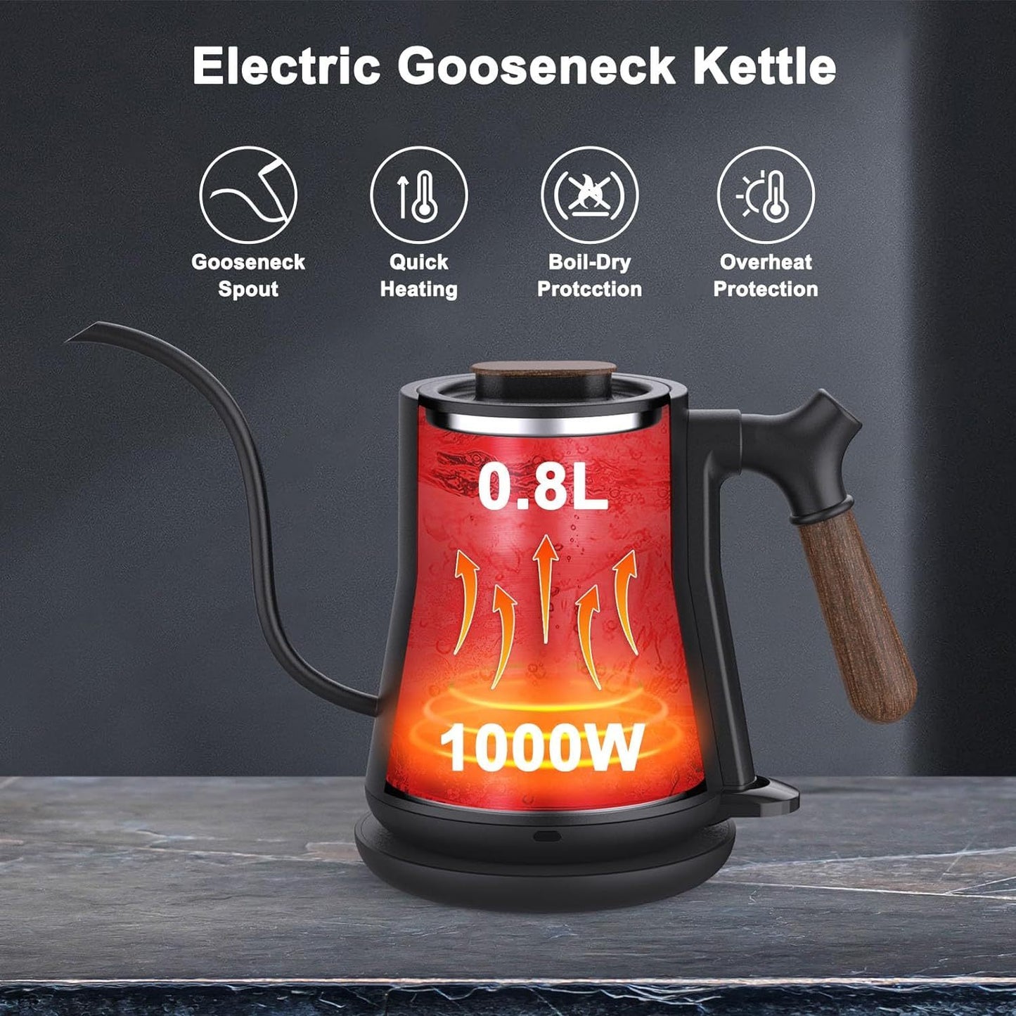 Kafaholic Flow Pro Gooseneck Electric Kettle